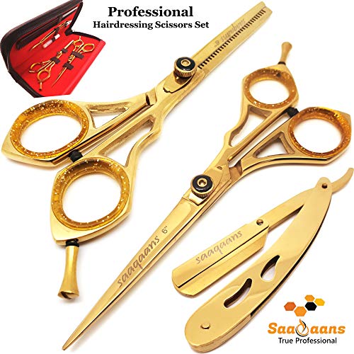 saaqaans professional hair cutting scissors set