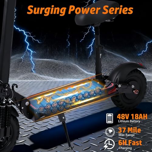Electric Scooter Adults, 1350 Peak Power, Max 34MPH&37Miles