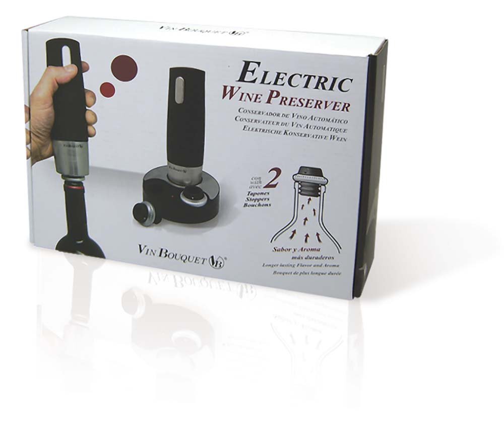 VIN BOUQUET Fic 002 - Conservador Eléctrico Con Tapones De Vacio + Fic 002 Ac - Tapones Vacio Para Conservador Eléctrico, Recambios Para Conservador Eléctrico (Nuestra Referencia Fic 002)