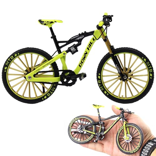 LYPPUL Mini Vélo Doigt, 1:10 Modèle de Vélo de Montagne, Finger Bike MTB, Bicyclette Jouet, Cadeau Créatif Décoration de Bureau à Domicile pour Enfants,...