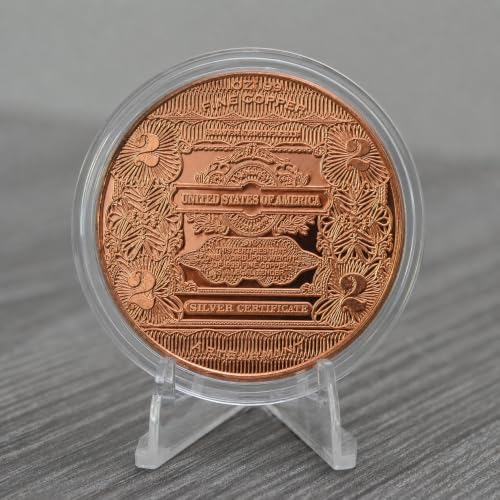 Image of Washington 2 Dollar $2 Note Design 1 oz .999 Pure Copper Round 39mm Collectible Coin in Capsule - COA by Heavenly Metals