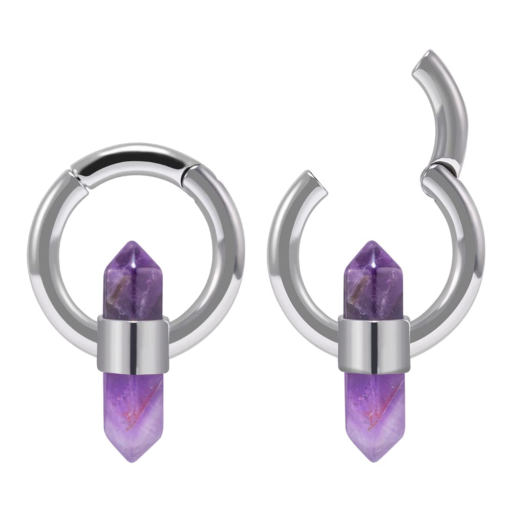 ERKUOO 1 paio pesi auricolari appendini gotico tappi per le orecchie calibri tunnel in acciaio inossidabile penzoloni barella orecchini piercing per donne uomini regalo 5mm 6mm 8mm