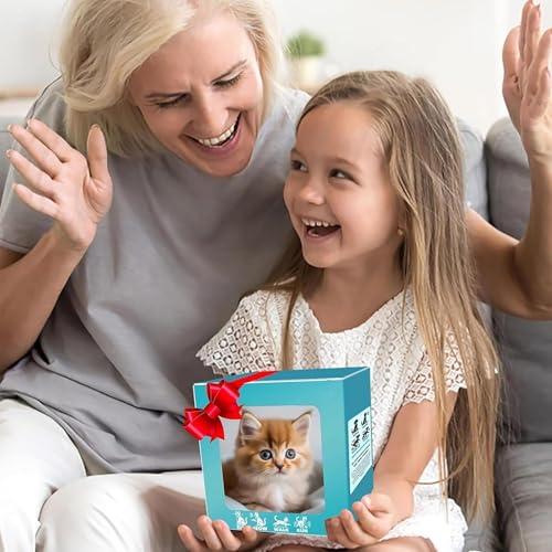 WuDLi Realistische Katze Roboter, Roboter-Katze, Mein realistischer Roboter Welpe Kätzchen Plüsch, Roboter-Katze, die wie echte Katzen handeln, 2025 Smart Kätzchen Spielzeug, das Kopf schütteln