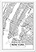 Panorama Póster Mapa de Nueva York 21x30cm - Impreso en Papel 250gr - Póster Pared - Cuadros Modernos Decoración Salón - Cuadros para Dormitorio - Póster Decorativos