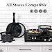 SODAY 17 Pcs Pots and Pans Set Non Stick, Cookware Sets with Detachable Handle, Nonstick RV Kitchen Cooking Tools Removable Handles, Oven Safe, Induction Fast, Stackable Induction Cookware, Black