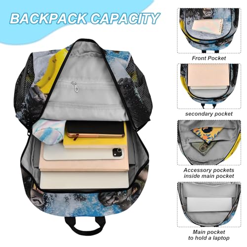 Gorilla Diving Backpack Lunch Bag Set for Travel Hiking Picnic, Backpacks with Insulated Lunch Box4