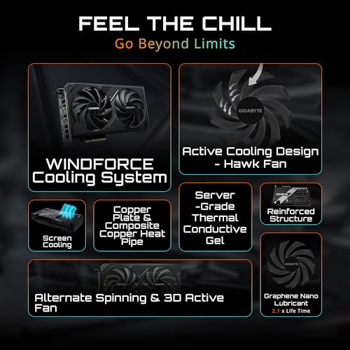 Image of GIGABYTE GeForce RTX 5060 Ti WINDFORCE 16G Graphics Card, 16GB 128-bit GDDR7, PCIe 5.0, WINDFORCE Cooling System, GV-N506TWF2-16GD Video Card