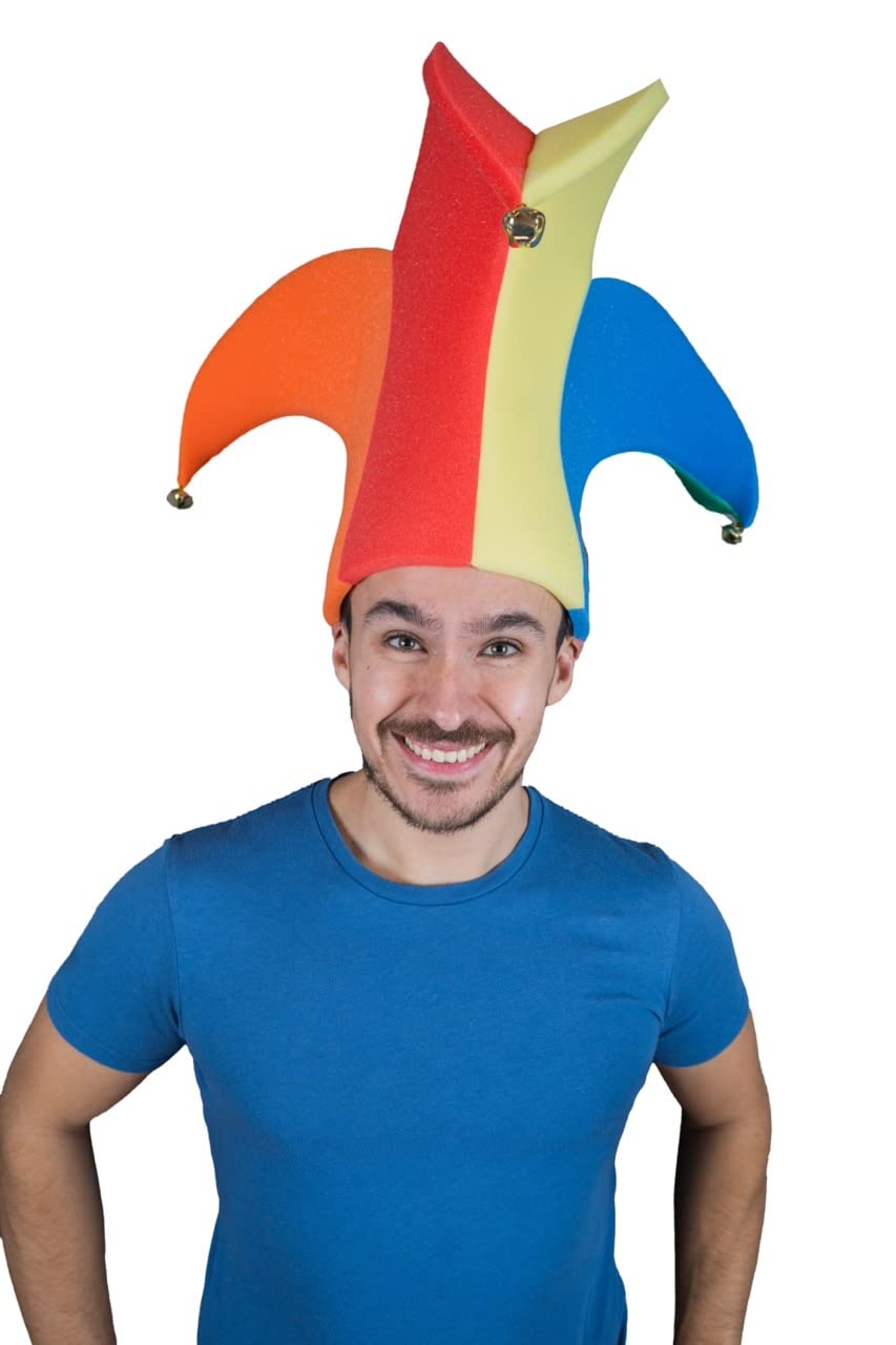 FOAM PARTY HATS: Foam Jester Hat Buffoon Hat Clown Hat Carnival  Costume Hat Mardi Gras Outfit Mardi Gras Costume
