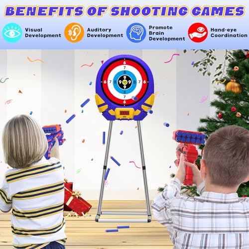 Keucl 868-99 Shooting Toys For Kids, Digital Touch Screen And Electronic Scoring Target, With Foam Dart Toy Gun For Boys And Girls Ages 4, 5, 6, 7, 8, 9, 10, 11, 12+, Birthday Gift thumb #6