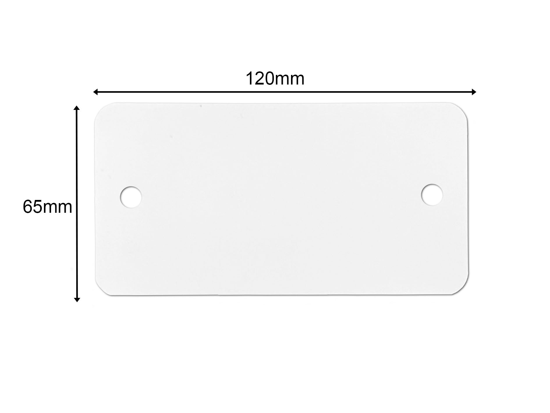 Etiquetas de PVC blancas, 120 mm x 65 mm, 1000 unidades