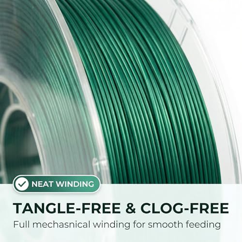 Image of PLA Filament 1.75mm Christmas Green 1KG, Clog-Free 3D Printer Filament Dimensional Accuracy + /- 0.02mm, 1kg Spool(2.2lbs) 3D Printing Filament Fits for Most FDM 3D Printers
