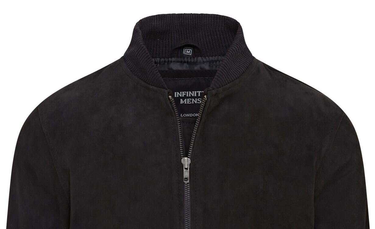 Infinity Leather Herren-Bomberjacke MA-1 aus weichem Ziegenveloursleder