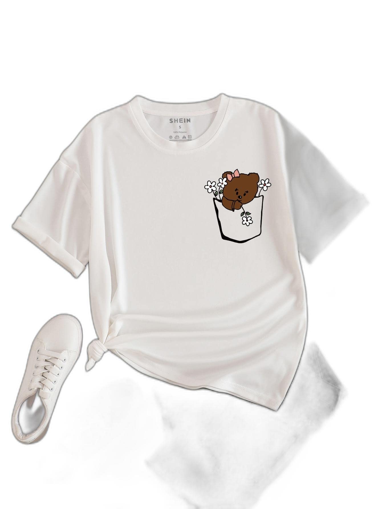 GenericSheIn Unity Cartoon Graphic Tee