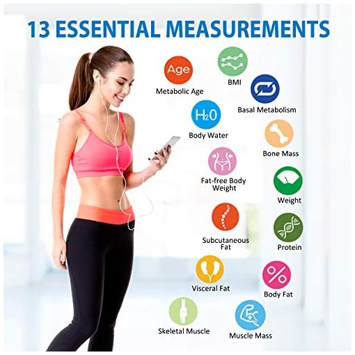 RENPHO Smart Bathroom Scale, Bluetooth Body Fat Monitor Weight Scale, Digital BMI Key Composition Analyzer for Weight, Fat, Muscle Mass, 396lbs - Image 6