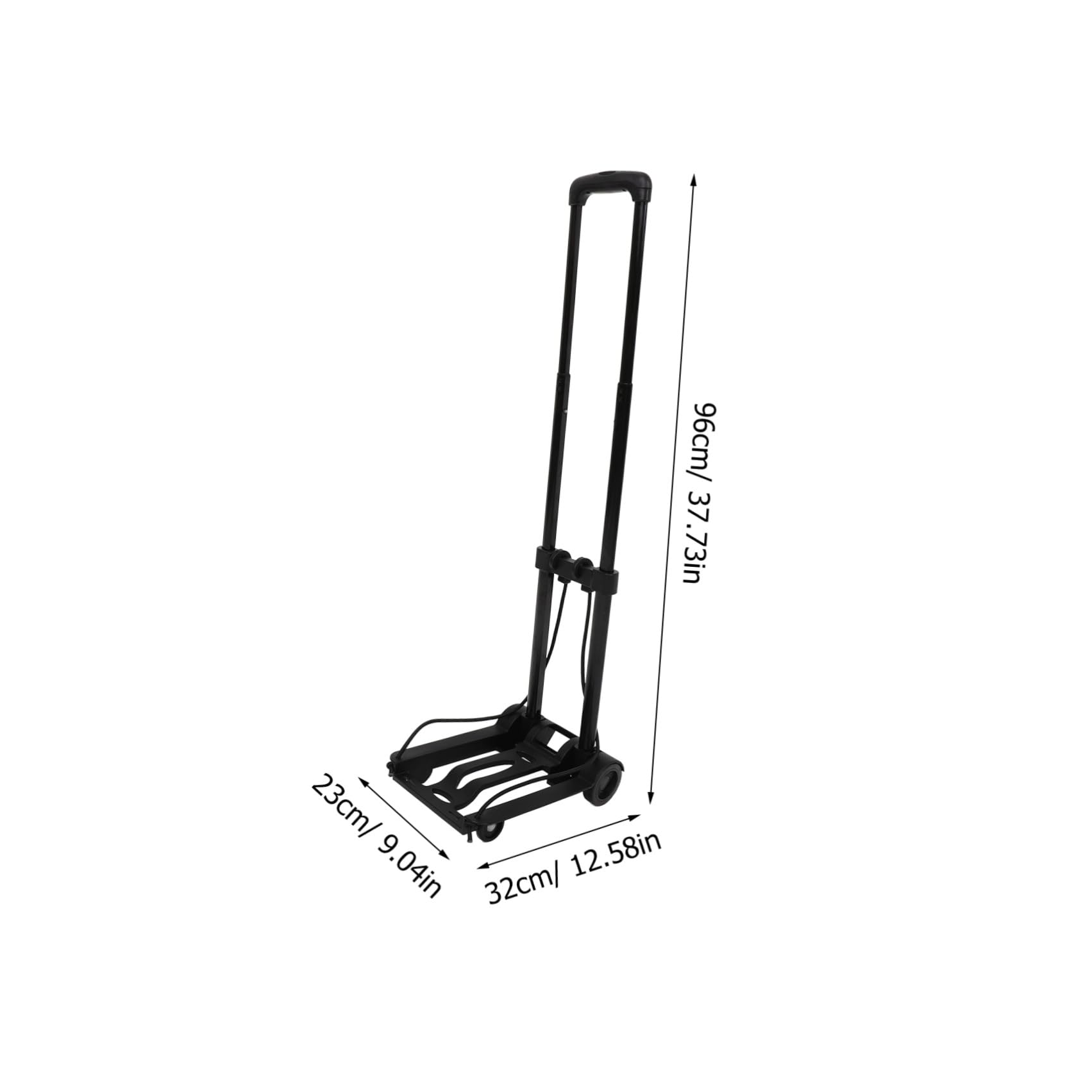 Healvian Carrito de Compra Portátil Plegable Pequeño Ruedas Dobles Base de Plástico Reforzado y Cordón Elástico Ajustable para Equipaje y Traslado Fácil en Viajes y Mudanzas