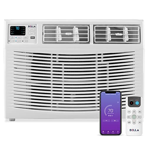 DELLA 8000 BTU Smart Window Air Conditioner with WiFi, GEO Auto...