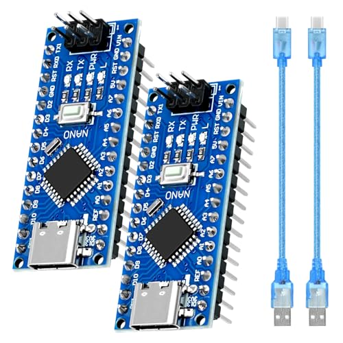 Ya en mundofriki.es: Placa de desarrollo Nano 328P V3 con cable USB AYWHP 2 unidades placa de desarrollo con chip CH340 5 V 16 M Microcontrolador Type-C Conector compatible con Arduino