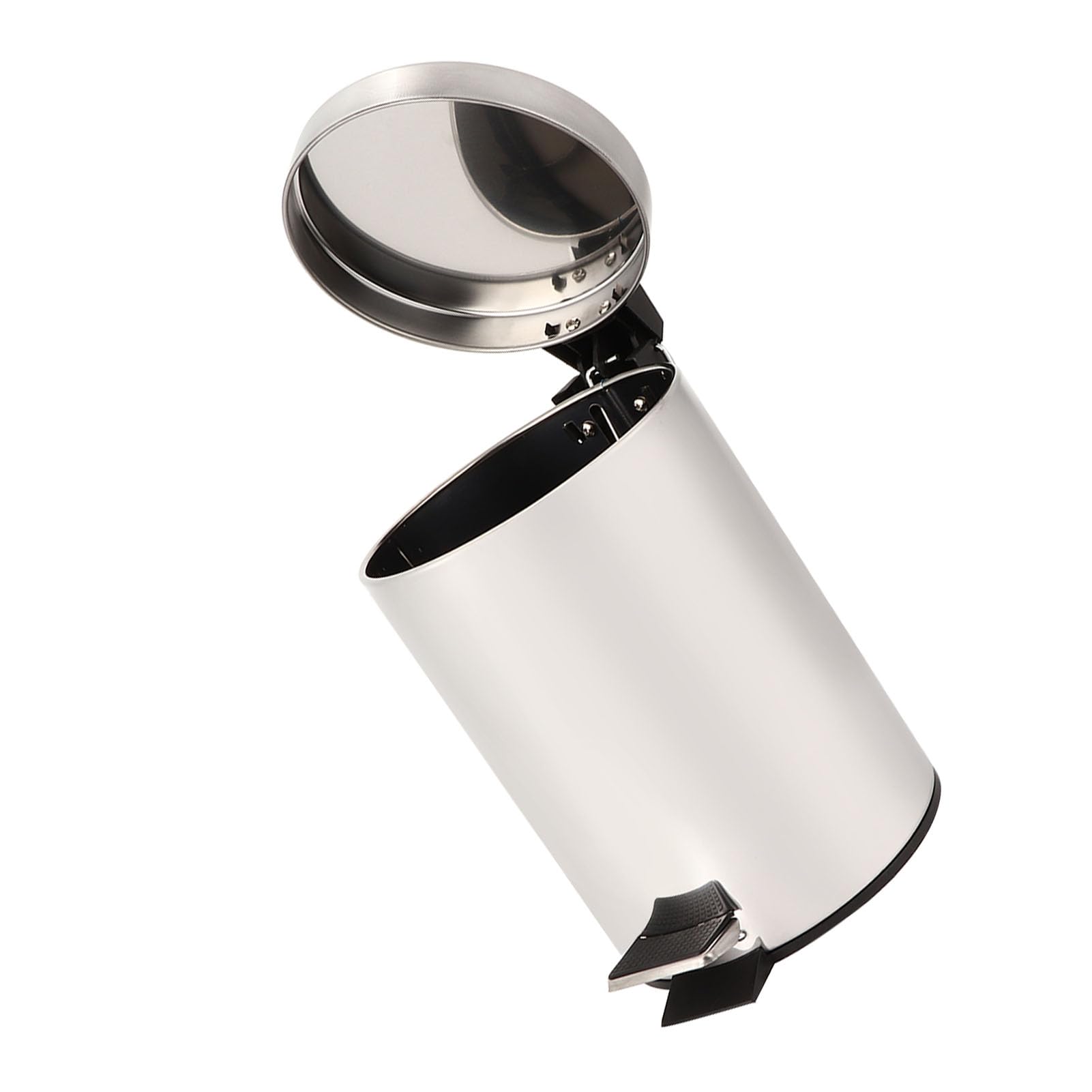 lvifloae Portable Foot Pedal Stainless Steel Trash can with lid, 3L Suitable for Kitchen Bathroom
