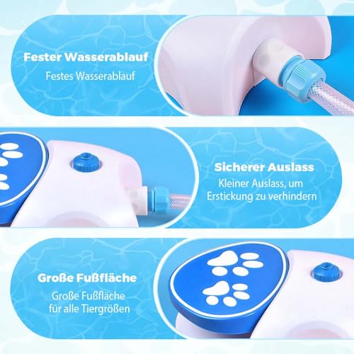 Hunde Wasserspielzeug, 2025 Neu Tritt Auf Pfote Aktivierter Katzenbrunnen, Tragbar Trinkbrunnen für Katze für Kleine, Mittlere, Große Hunde, Outdoor Trinkbrunnen, Garten, Hof (Orange, 21 x 26.5 cm)