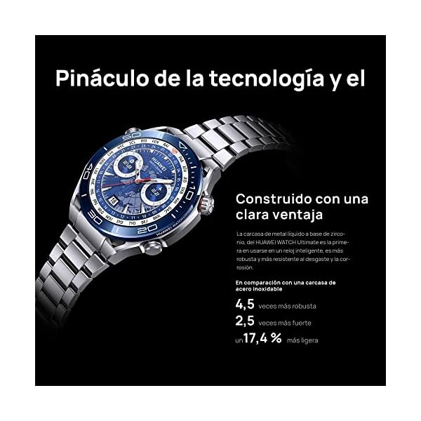 HUAWEI Watch Ultimate Smartwatch, iOS & Android, Material Innovador de Metal líquido, Tecnología de Buceo a 100 m - Imagen 4