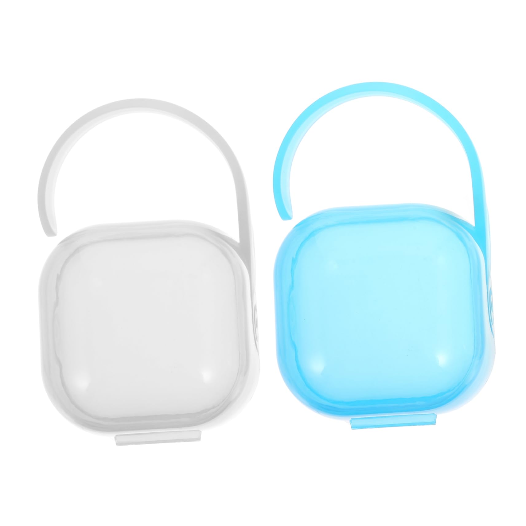 Abaodam Baby Pacifier Storage Case 2 Pack Travel Holder Pp Material Safe Easy to Clean Cute Design Portable