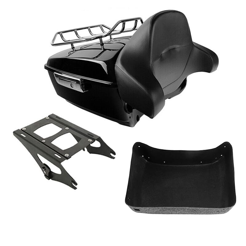 TCMT 13.7" King Tour Pack Trunk Backrest Pad Luggage Rack 2 Up Mount Rack Fit For Harley Tour Pak Touring CVO Road King Road Glide Street Glide Electra Glide 2014-2025