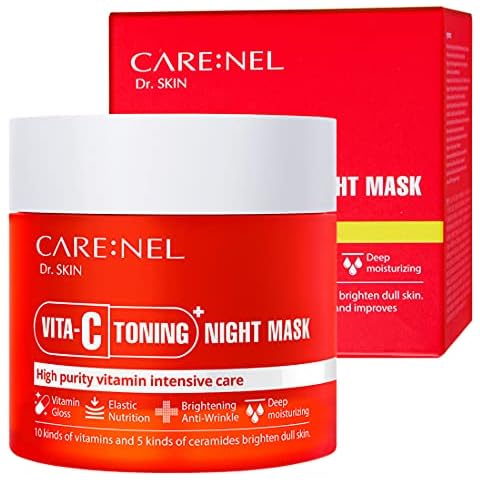 Korean Skin Care Face Mask Pack - Vitamin C Toning Sleeping Mask - 4 Multi Effects System of Overnight - K Beauty Skin Care Moisturizer 80ml Cover