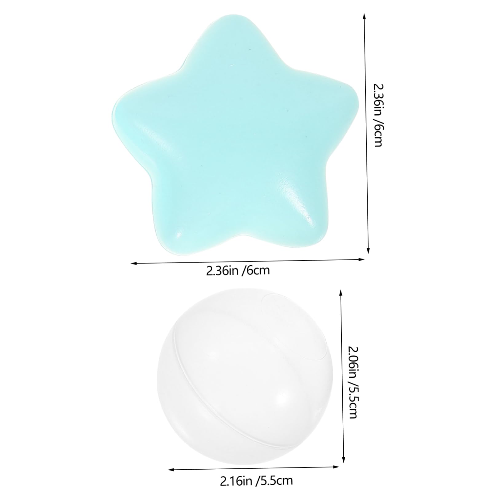 CORHAD 100pcs Ocean Balls Plastic Star Shaped Balls Trampoline Rooms and Parties Crush Resistant Party Game Props