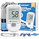 LinkSun G-425-1 Blutzuckermessgerät, Zuckermessgerät mit 50 Teststreifen, 50 Lanzetten, 1 Stechhilfe, 1 Glucose-Kontrolllösung mit Automatischer Zeit/Datum-Anzeige & Codierungsfrei, mmol/L