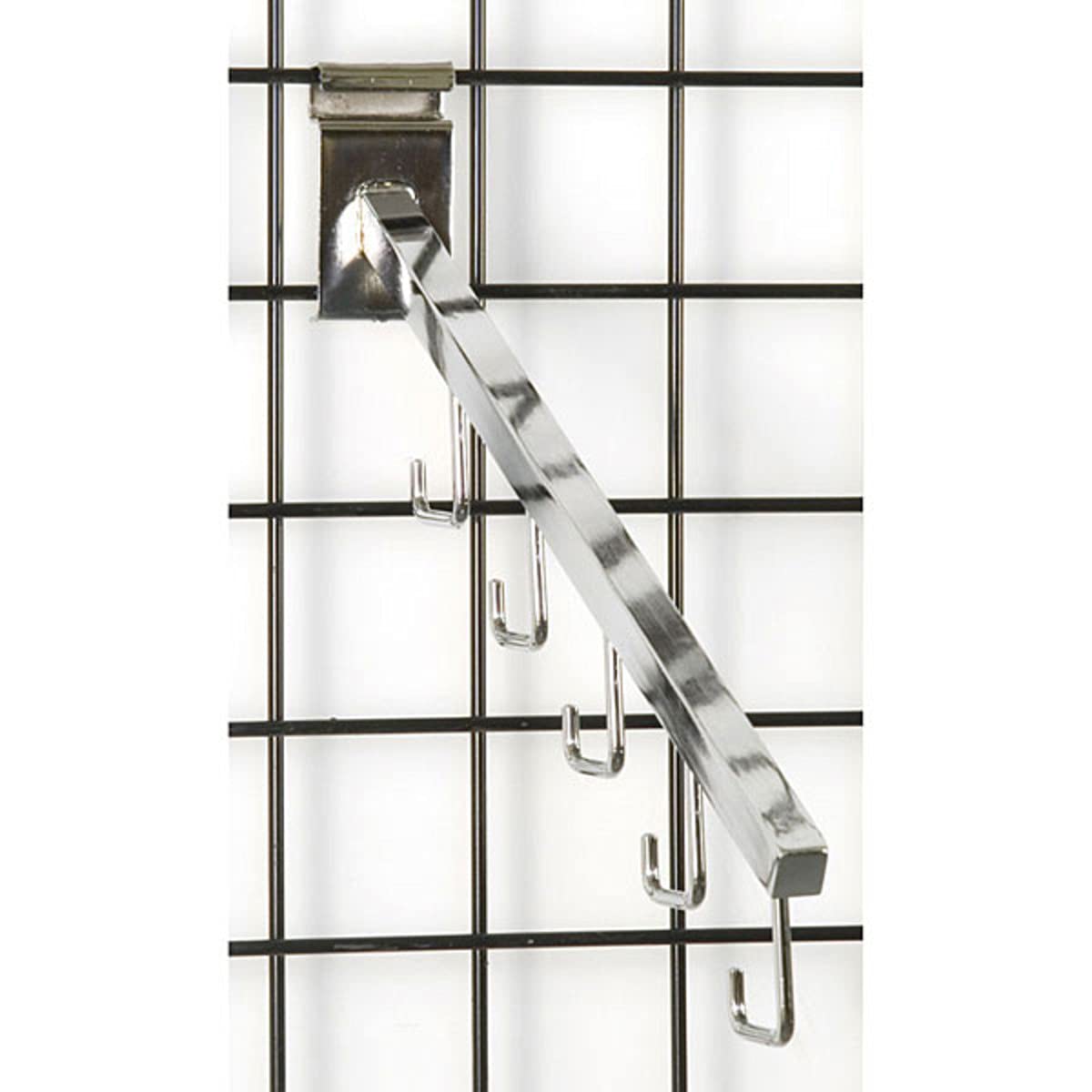 Chrome Gridwall 5 Hook Waterfall - 16 Inches Long