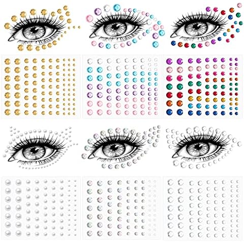 LOYIM 6 Sheets Self Adhesive Eye Gems Cover
