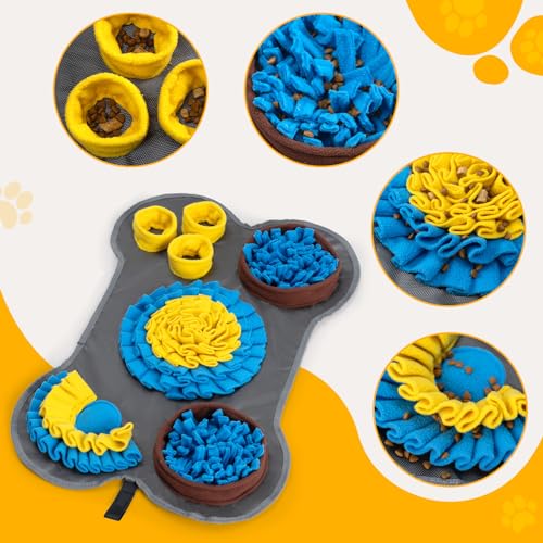 Barpor 38x58cm Schnüffelmatte für Hunde: Intelligenzspielzeug Haustier - Schleckmatte Hund - Das Interaktives Hundespielzeug ist rutschfest Robust und Waschbar