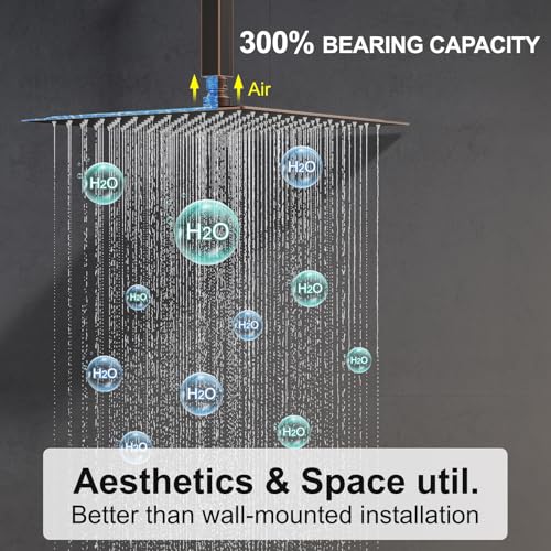 Ceiling-Oil-Rubbed-Bronze-Shower-System-Complete-Trim-Kit-with-12-Inch-Rain-Shower-Head-Handheld-Head-and-Valve-Combo-for-an-Elevated-Bathroom-Experience Ceiling Oil Rubbed Bronze Shower System Complete Trim Kit with 12 Inch Rain Shower Head Handheld Head and Valve Combo for an Elevated Bathroom Experience