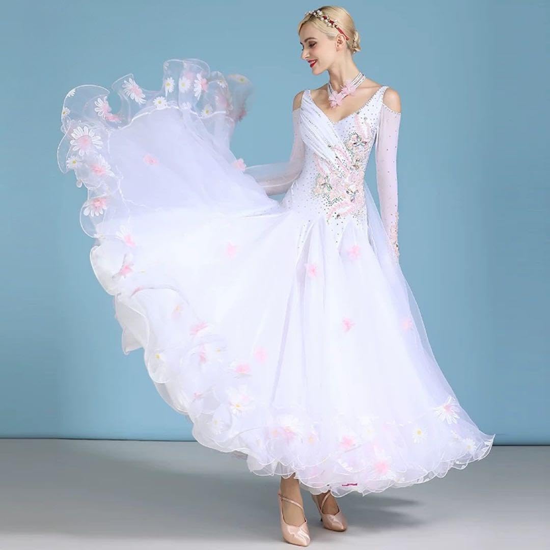 楽天市場】社交ダンスドレス フロート 上品 全9色 ワンピース 楽天市場】社交ダンスドレス フロート 上品 全9色 ワンピース