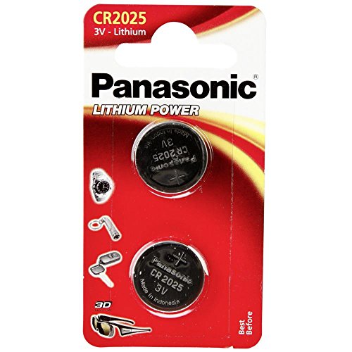 Panasonic CR2025 Specialist Lithium Coin Battery (Pack of 2)