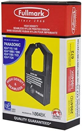 Fullmark N904BK High Density and Seamless Nylon Printer Ribbon Compatible Replacement for KX-P1124, KX-P145, Black, 288 Pcs, Full Carton
