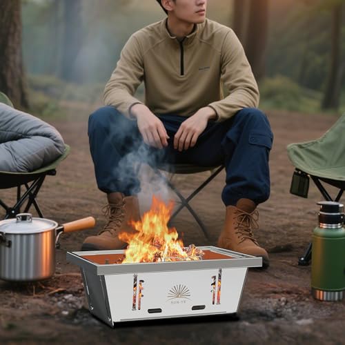SUN-YE 折り畳みコンロ バーベキュー コンロ BBQグリル 焚き火台 igtテーブル用 HW-ZDL401 の商品画像 8