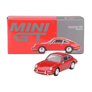 Amazon | MINI GT 1/64 ポルシェ 901 1963 シグナルレッド (左