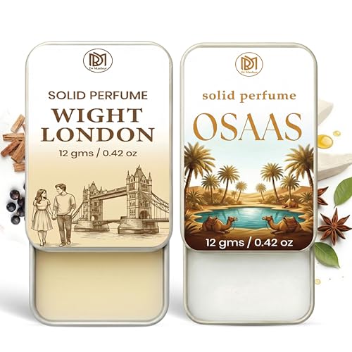 Image of Dr.Mashur Solid Perfume |wight london&Osaas Alcohol Free Wax Perfume Balm, Long Lasting | Pocket Tin 12g, Pack Of 2| Non Greasy Smooth Glide, Travel Friendly Men And Women