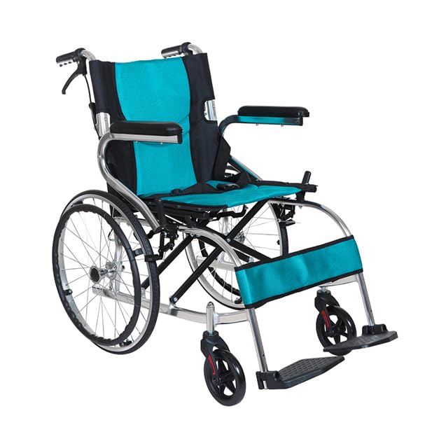 Image of Hero Ecomed Winn 203 L | Lightweight Manual Aluminium Wheelchair | Foldable Frame | Flippable Backrest | Propelling Ring | Easy Portable Wheelchair For Patients & Elderly | 100 kg Capacity