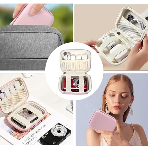 Kompakte Digitalkameratasche, Digitalkamera Tasche Kompatibel mit CAMKORY, Kodak PIXPRO FZ45, Lecran, VAHOIALD, Canon IXUS 285 HS, Umipyiza, YLSHGXFC, AOREGRE, Duluvulu, Hart Reise Tragen Tasche-Rosa