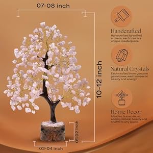 Rosequartzcrystalbonsaitreecrystalfordeskofficedecorforwomenofficedeskaccessoriespinkroomdecoraestheticpinkcrystalspiritualgiftssmalldecoritemsforshelf Urban Country Home Decor Rose quartz crystal bonsai tree crystal for desk office decor for women office desk accessories pink room decor aesthetic pink crystal spiritual gifts small decor items for shelf urban country home decor