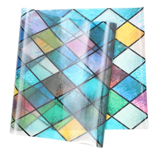 Luxshiny Bunte Fensterfolie Selbsthaftend Blickdicht Für Badezimmer Wohnzimmer Büro Statische Folie Aus Pvc Uv-schutz Einfach Anzubringen