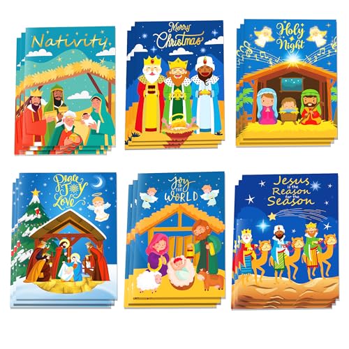 12 Pcs Three Kings Day Coloring Books Three Kings Day Party Favors Bulk Mini Coloring Books Bulk for Kids DIY Art Drawing Activity Book Set for Holiday Party Supplies