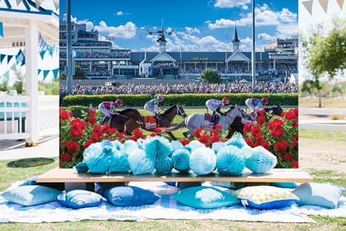 Fondo para fotografía 180x120 cm temático Horse Racing miniatura 4