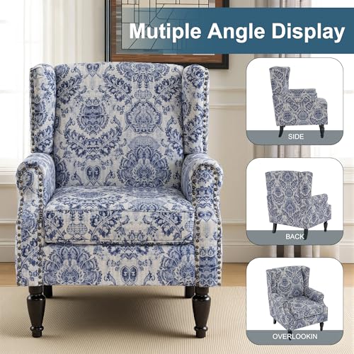 Sillón Tela Azul marino Plegable miniatura 7