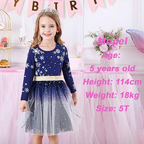 VIKITA Girls Dresses for Winter Long Sleeve Toddler Girls Clothes Party Tulle Dresses for Girls 3-12 Years2