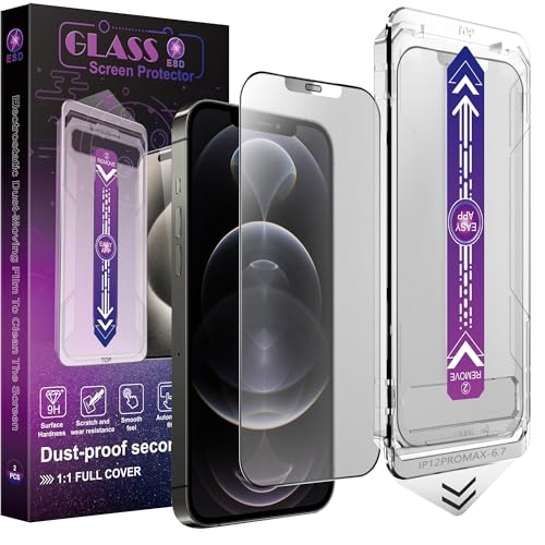 CHRYSHA 2-Pack Matte Screen Protector for iPhone 12 Pro Max 6.7-Inch Auto Dust Removal No Bubbles High Definition Clear Easy Installation