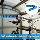 Mountain Bike Grips,2PCS Non-Slip Rubber Handlebar Grips Cycling Grips, Scooter Handlebar Grip, Scooter Grip for MTB BMX Cycle Road Mountain Bikes,Blue - Image 4