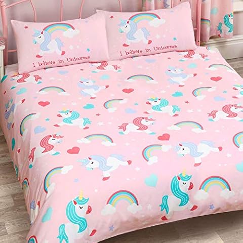 Price Right Home Unicorn Bedding and Curtains Set Cover